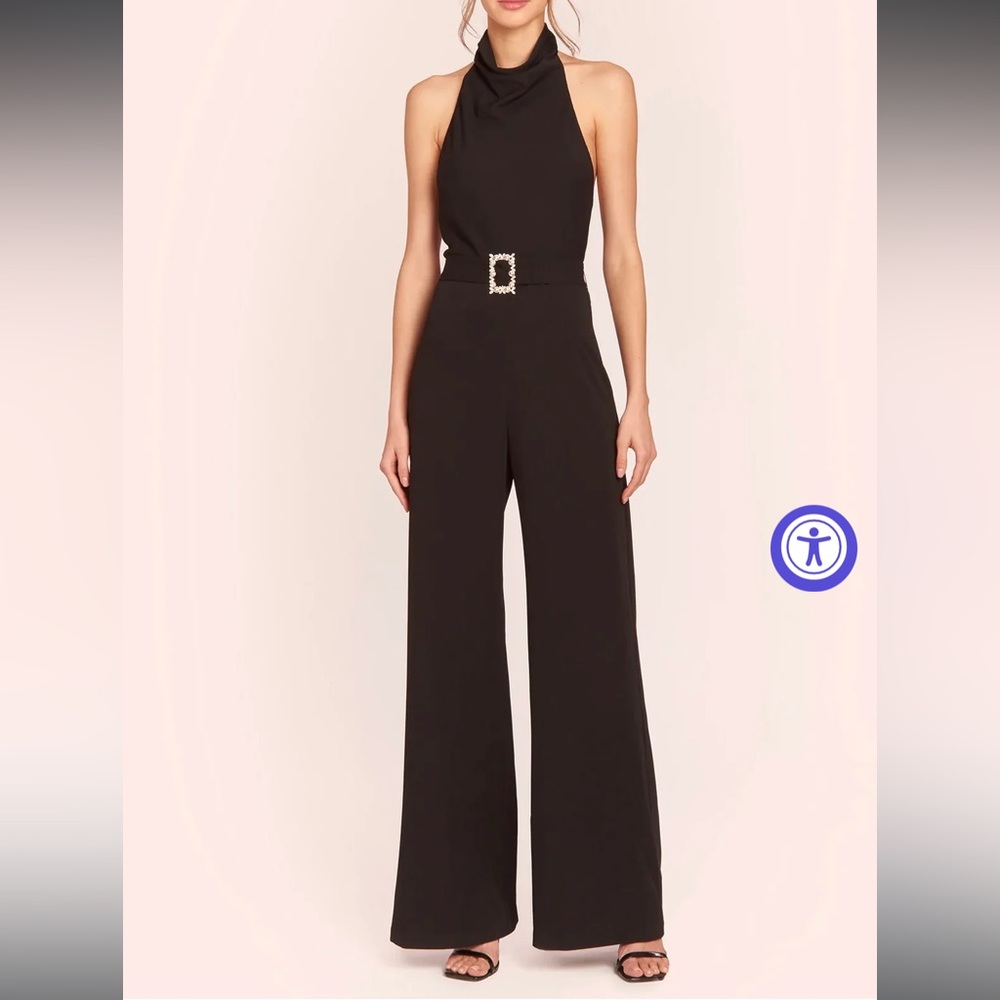 AMANDA UPRICHARD SAMBA JUMPSUIT BLACK XS